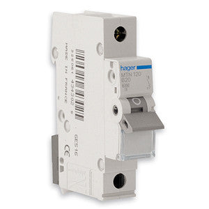 Hager Single pole MCB 3ka - 6ka - 10ka - MW, MU and NC - Ahuja Electricals - UAE largest distributors of electricals goods