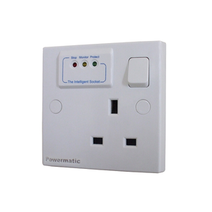 Powermatic - Surge protection Smart socket  - 13A switch socket - Ahuja Electricals - UAE largest distributors of electricals goods 