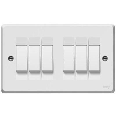 Tenby 6G 1W switch white - Ahuja Electricals - UAE largest distributors of electricals goods