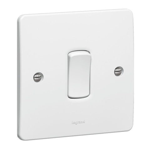 Synergy White - 1 gang - 1 way switch  - Legrand 730000
