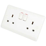Synergy White - 13A double switched socket - Legrand 730076