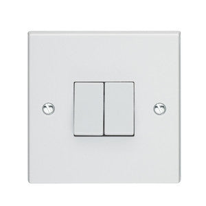 Volex 2G 1W switch white - Ahuja Electricals - UAE largest distributors of electricals goods 