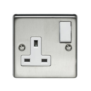 Volex Stainless Steel 13A switch socket without neon - Ahuja Electricals - UAE largest distributors of electricals goods 
