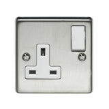 Volex Stainless Steel 13A switch socket without neon