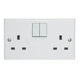 Volex 13A double switch socket without neon