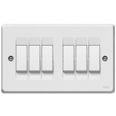Tenby 6G 1W switch white - Ahuja Electricals - UAE largest distributors of electricals goods 