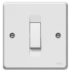 Tenby 1G 1W switch white - Ahuja Electricals - UAE largest distributors of electricals goods 